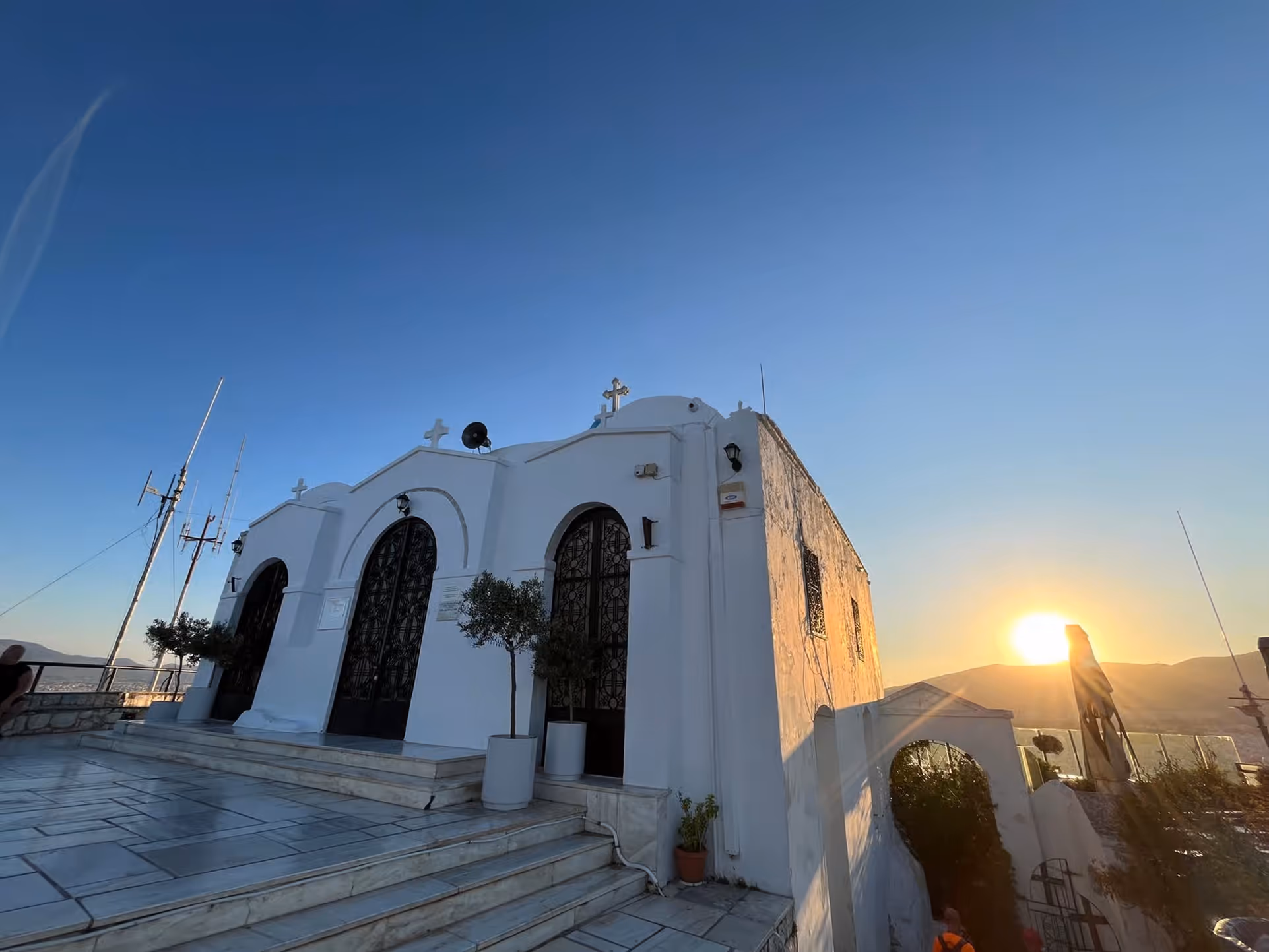 Chapel of St. George at the summit of Lycabettus Hill Athens